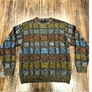 "WOOL"Portofino, Mens, Multicolor Sweater,Made In Italy, Size‎ M